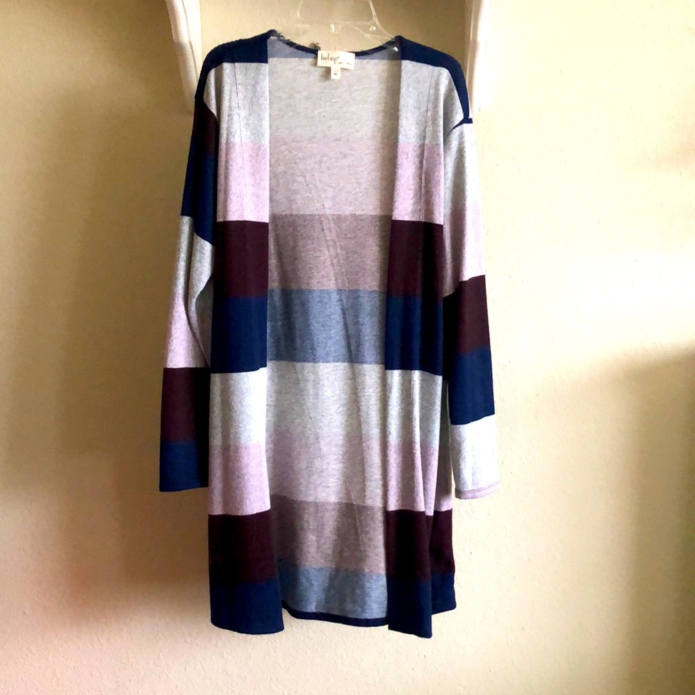 Multicolored Stripped Duster
